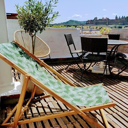 Appartement L'Oliveraie - La Cite Plein Les Yeux Carcassonne Bagian luar foto